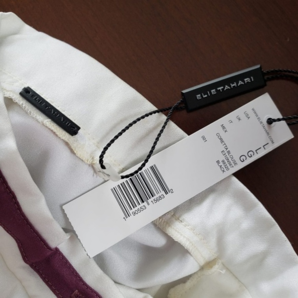 NWT Elie Tahari button down shirt sz L - Picture 5 of 5